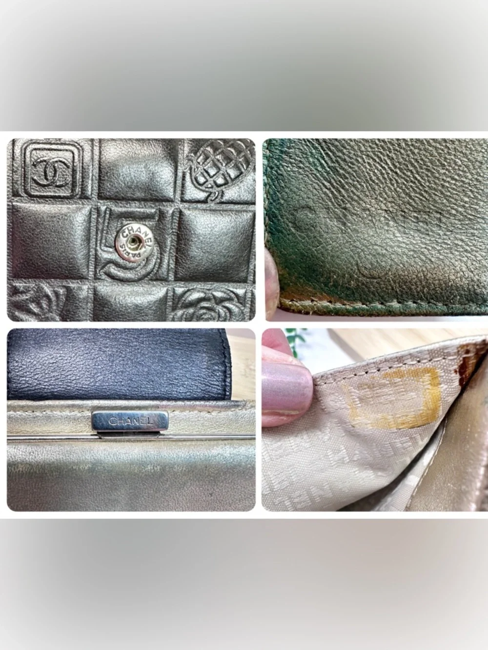 🖤Chanel Lucky Charms Black Leather Continental Wallet with COA
